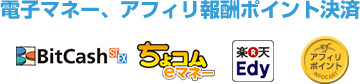 電子マネー、アフィリ報酬ポイント決済
