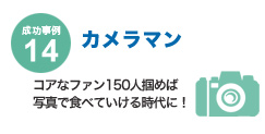 成功事例14 カメラマン