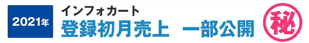 2014年 1月度 インフォカート登録初月売上 一部公開